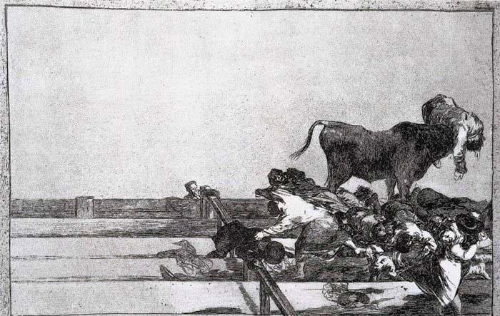 Unfortunate Events in the Front Seats of the Ring of Madrid, Francisco de goya y Lucientes